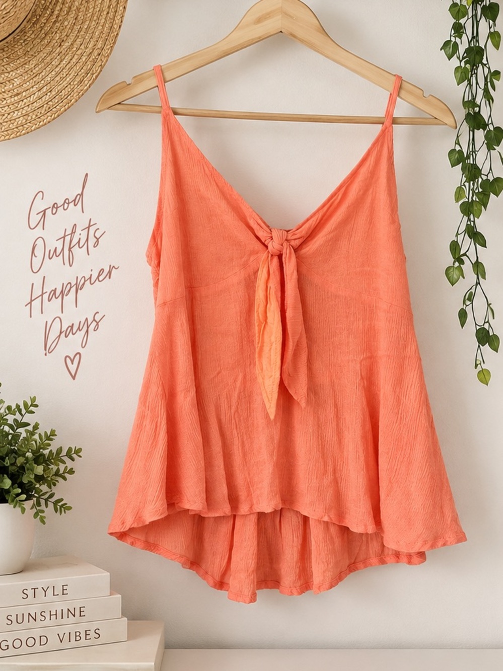 O’Neill Coral Front Tie Flowy Cami Tank Top Size Medium